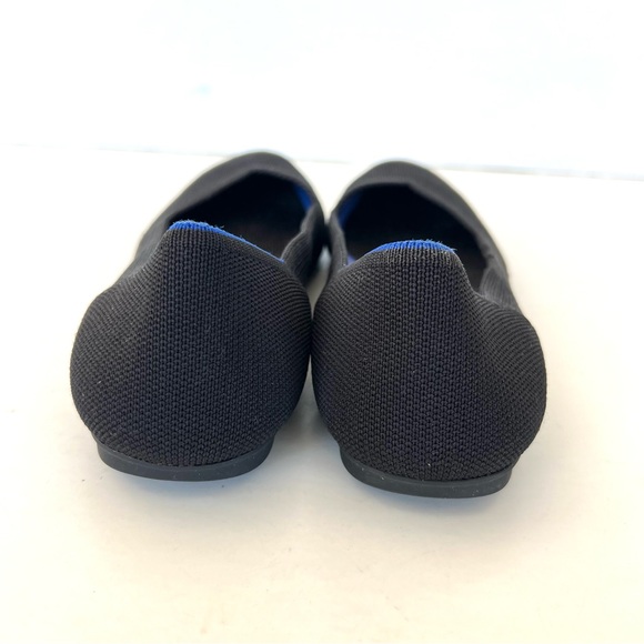 ROTHY’S The Flat Black w Blue Trim Soft Flexible Round Toe Slip On Flat Sz 8.5 - Picture 10 of 15